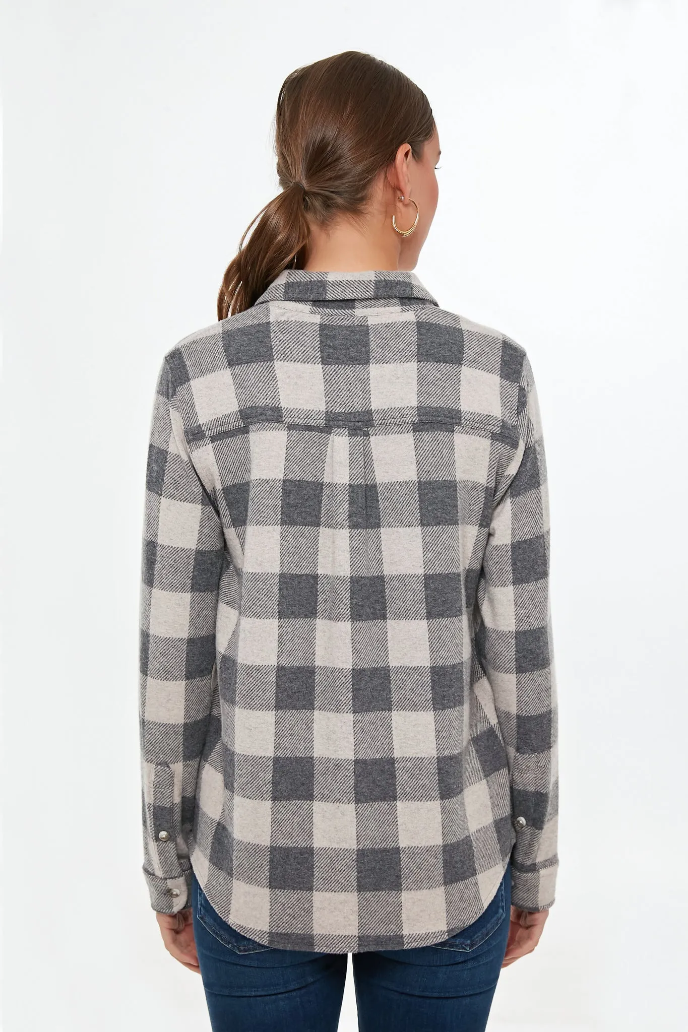 Tan Charcoal Buffalo Check Legend Sweater Shirt