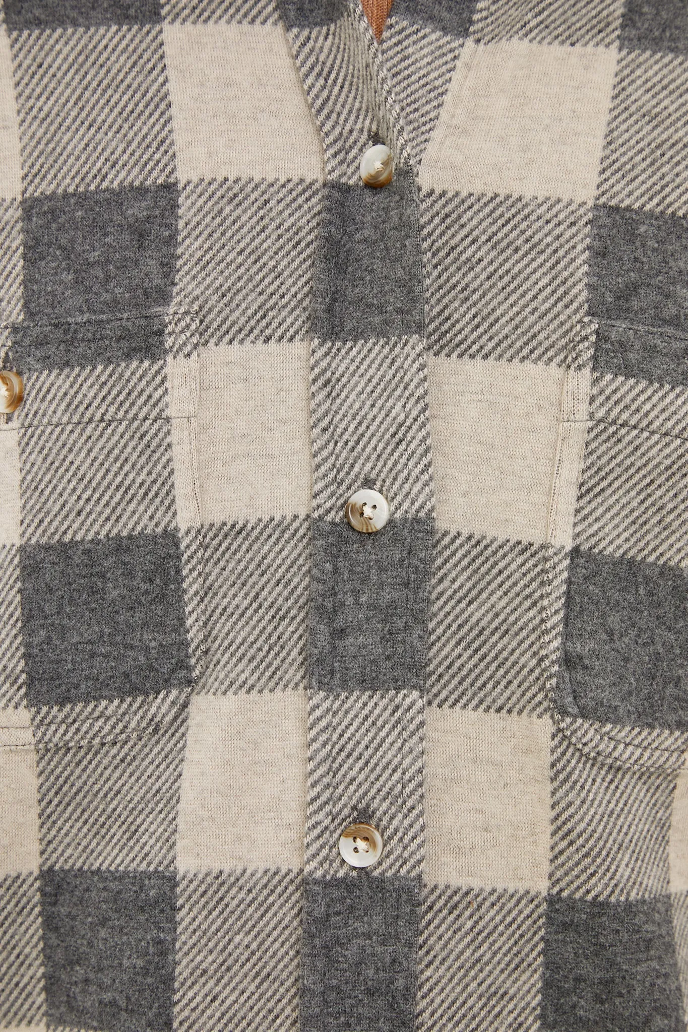 Tan Charcoal Buffalo Check Legend Sweater Shirt