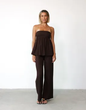 Tarsha Linen Pants (Chocolate)