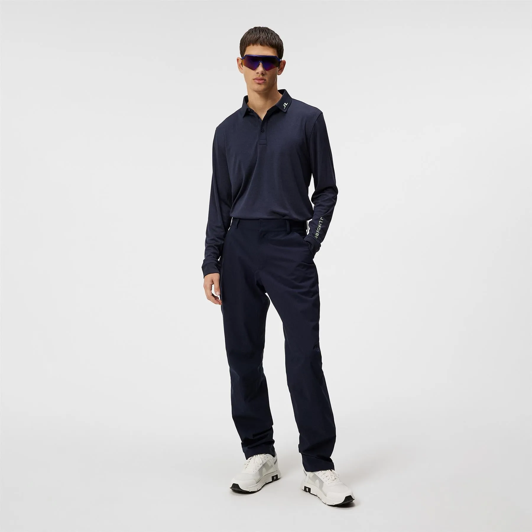 Tour Tech Regular Fit LS TX Jersey Polo Navy Melange - SS24