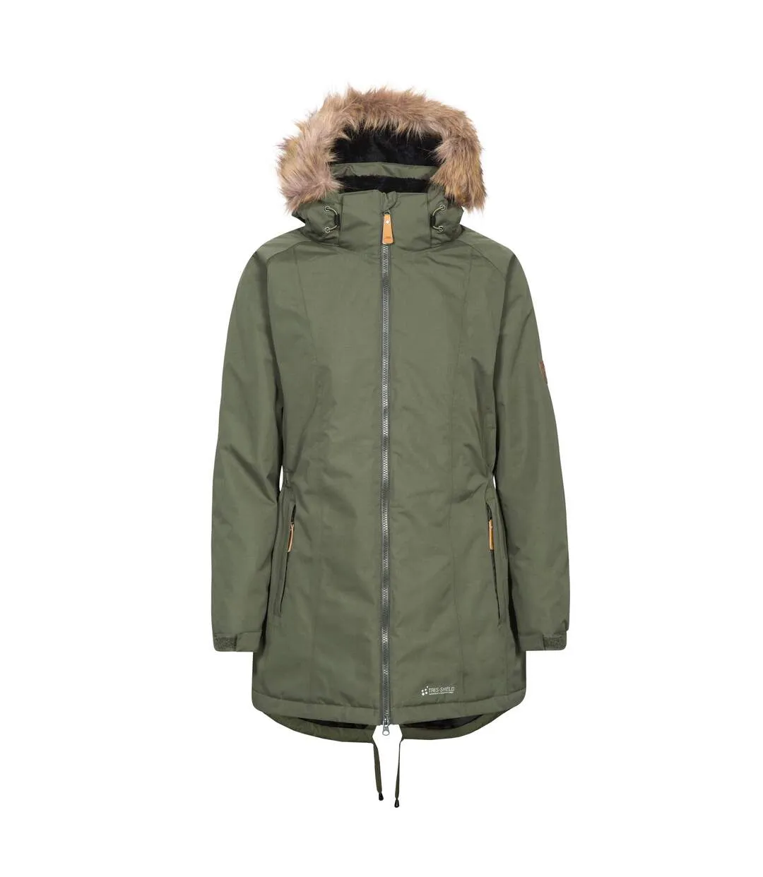 Trespass Womens/Ladies Celebrity Insulated Longer Length Parka Jacket (Moss) - UTTP4190