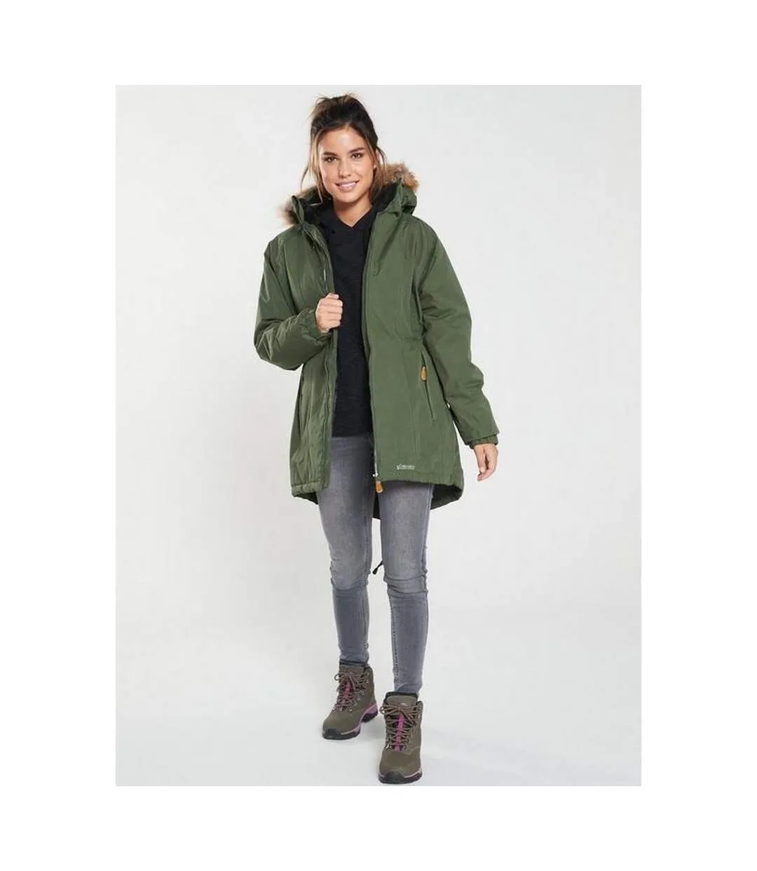 Trespass Womens/Ladies Celebrity Insulated Longer Length Parka Jacket (Moss) - UTTP4190