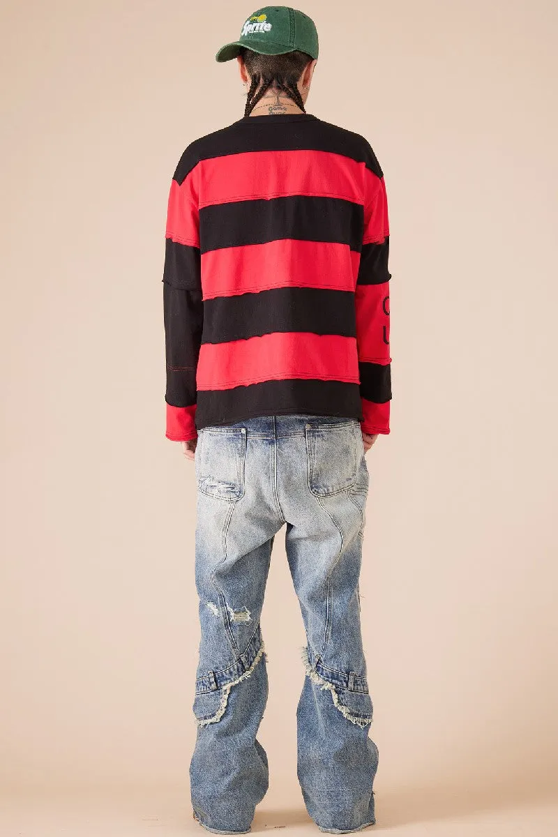 Two-Piece Striped Cross Logo Sweater