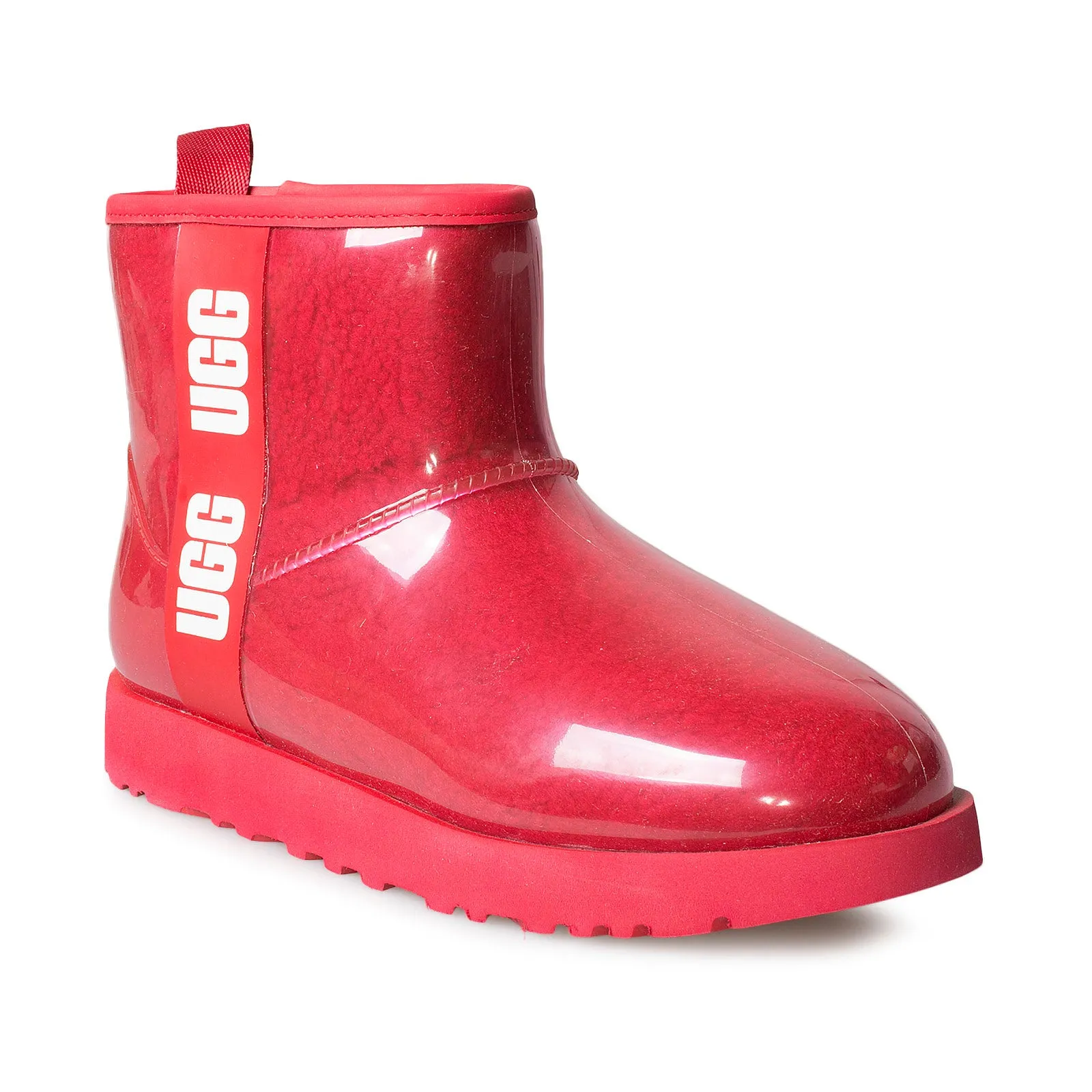 UGG Classic Clear Mini Ribbon Red Boots - Women's