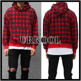 URKOOL  |Pullovers Unisex Street Style Long Sleeves Hoodies