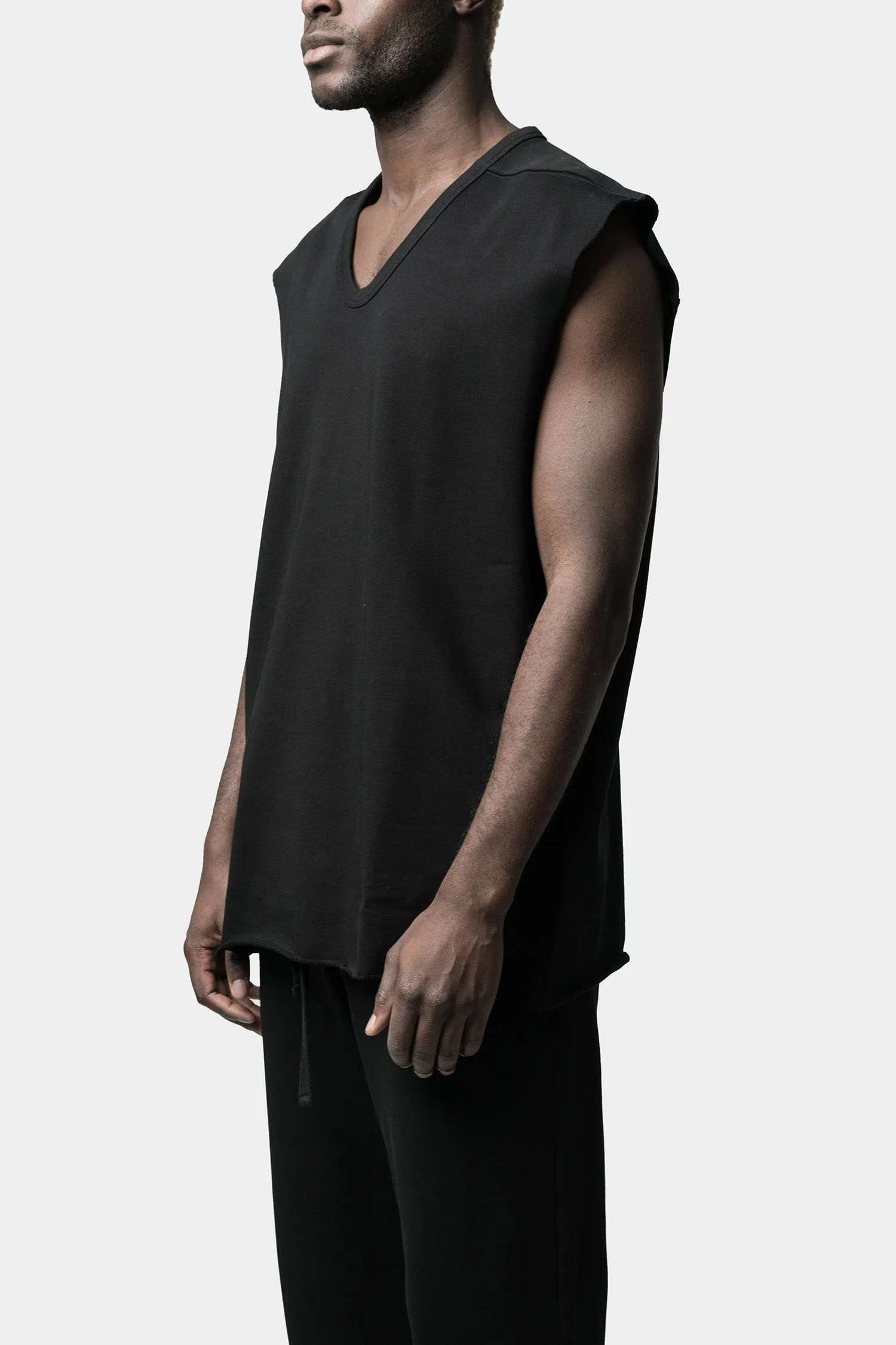 V-neck sweat tank top