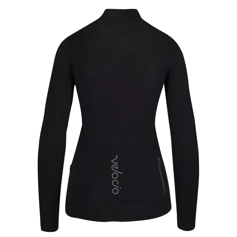 VELOCIO WOMENS CONCEPT MERINO LONG SLEEVE BLACK