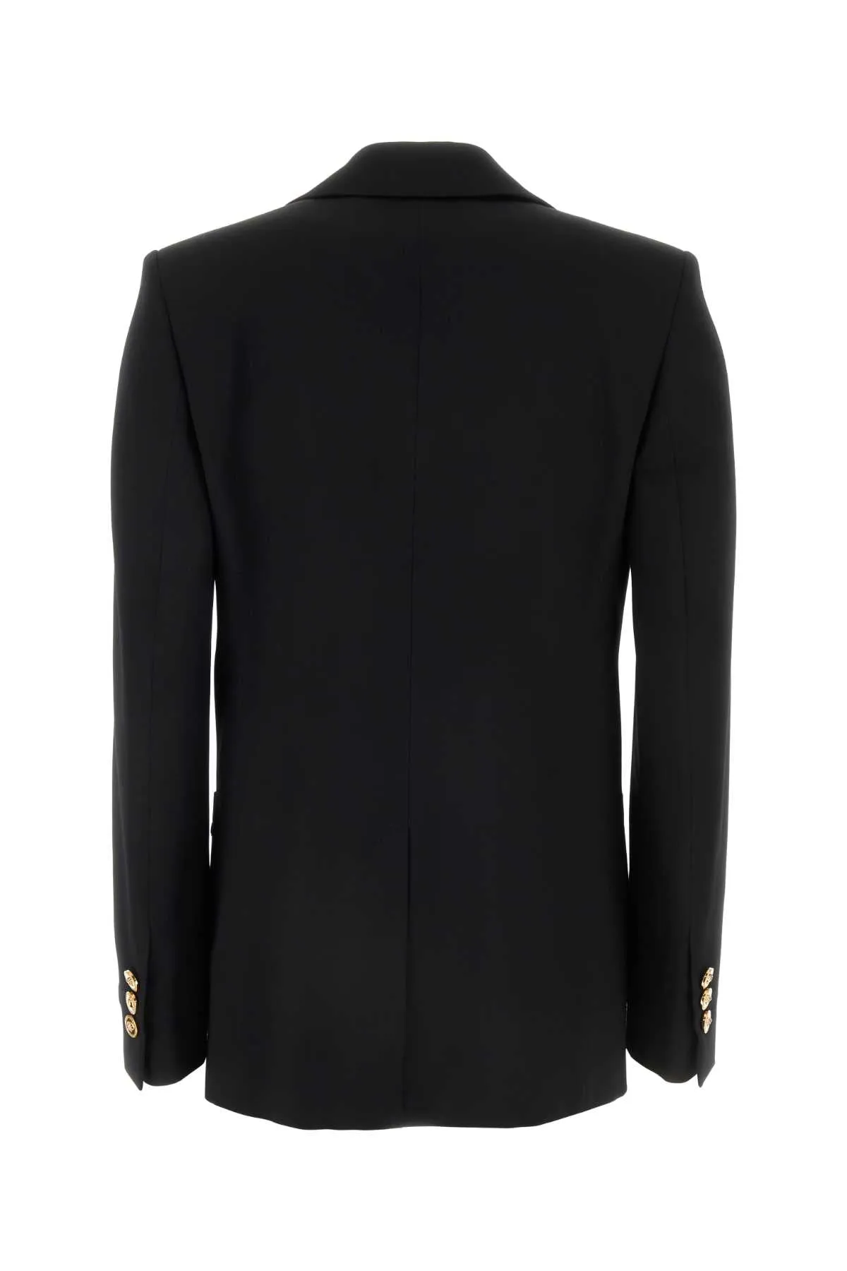 Versace Black Stretch Wool Oversize Blazer