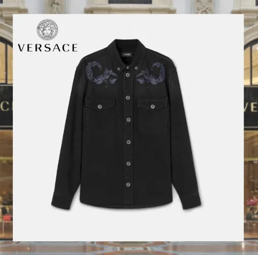 VERSACE  |Long Sleeves Luxury Shirts