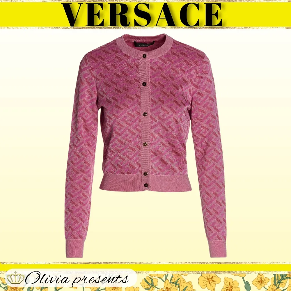 VERSACE  |Silk Long Sleeves Cardigans