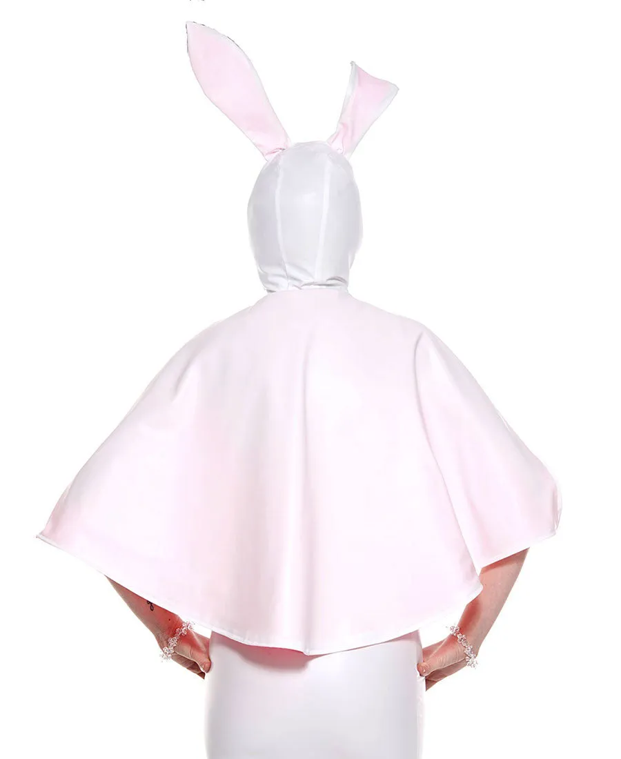 White & Pink Rabbit Cape