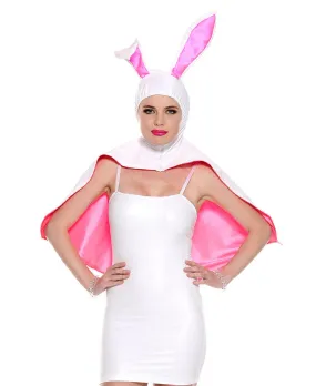 White & Pink Rabbit Cape