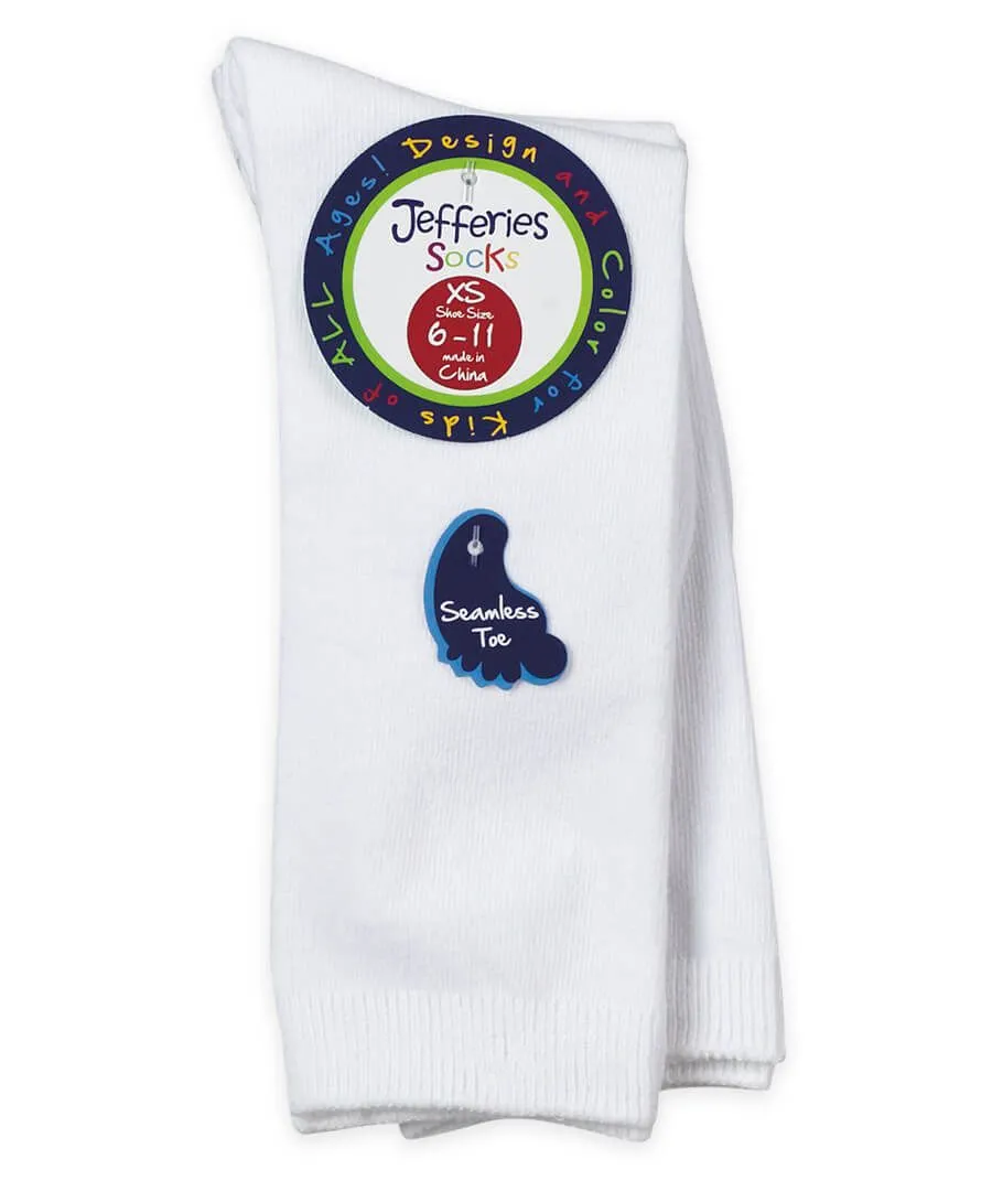 White Cotton Knee High Socks - 2 Pair Pack