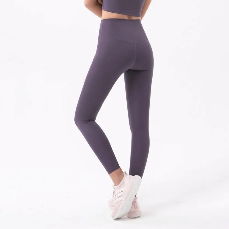 Women's Nylon Soft Abdomen High Waist Push-Up Elasticity Sports Yoga Pants