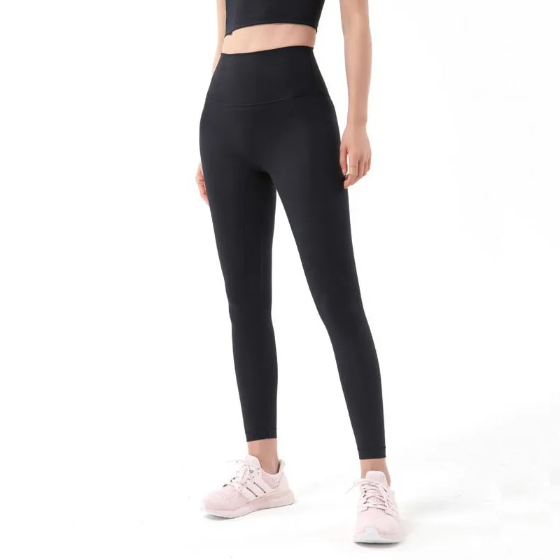 Women's Nylon Soft Abdomen High Waist Push-Up Elasticity Sports Yoga Pants