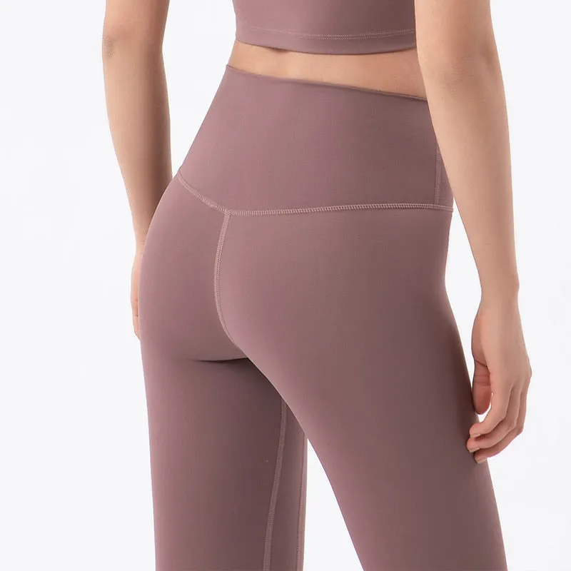 Women's Nylon Soft Abdomen High Waist Push-Up Elasticity Sports Yoga Pants