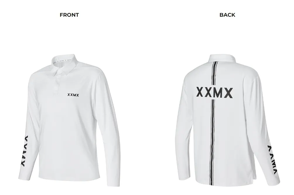 XEXYMIX  |Street Style Long Sleeves Plain Logo Polos