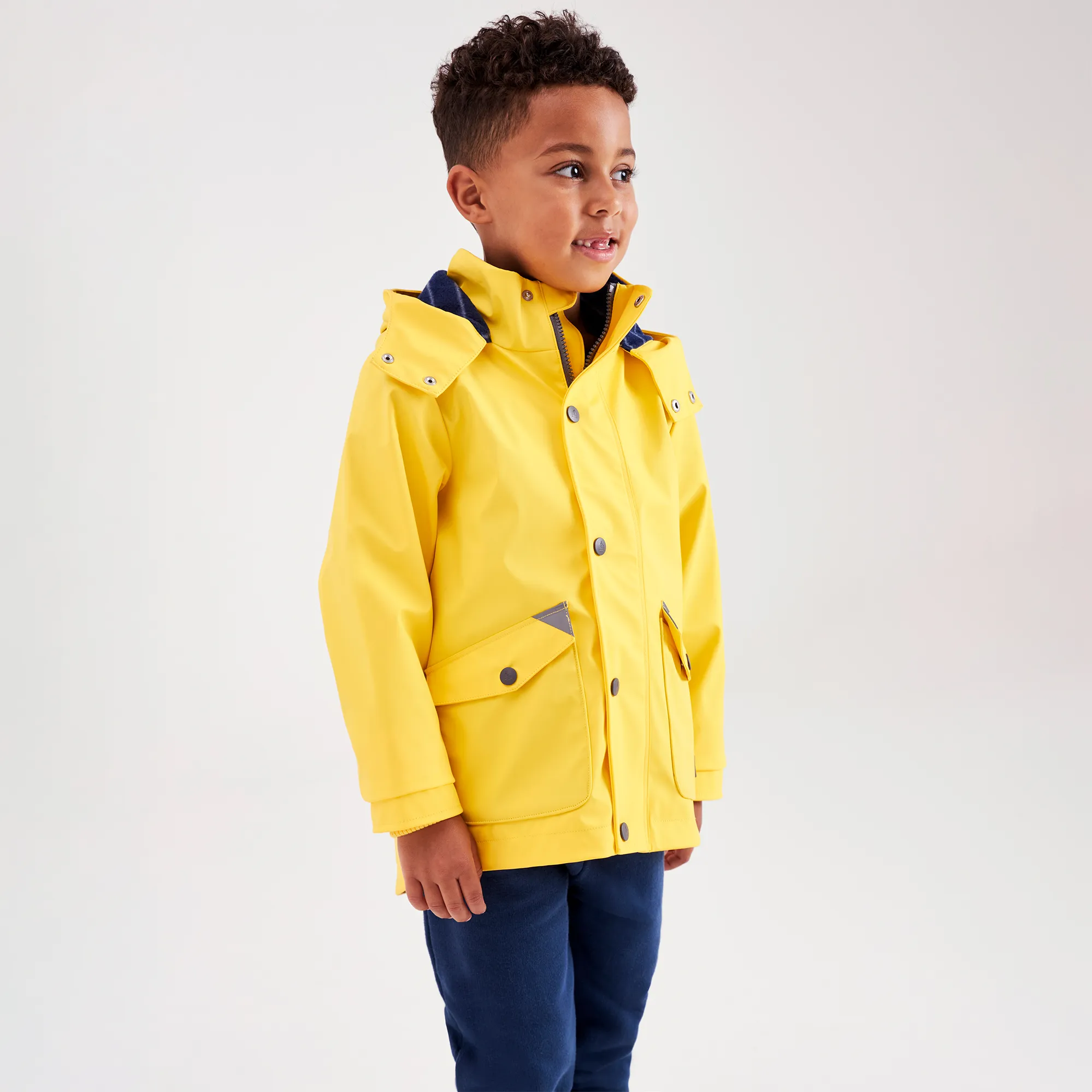 Yellow Hooded Waterproof Raincoat