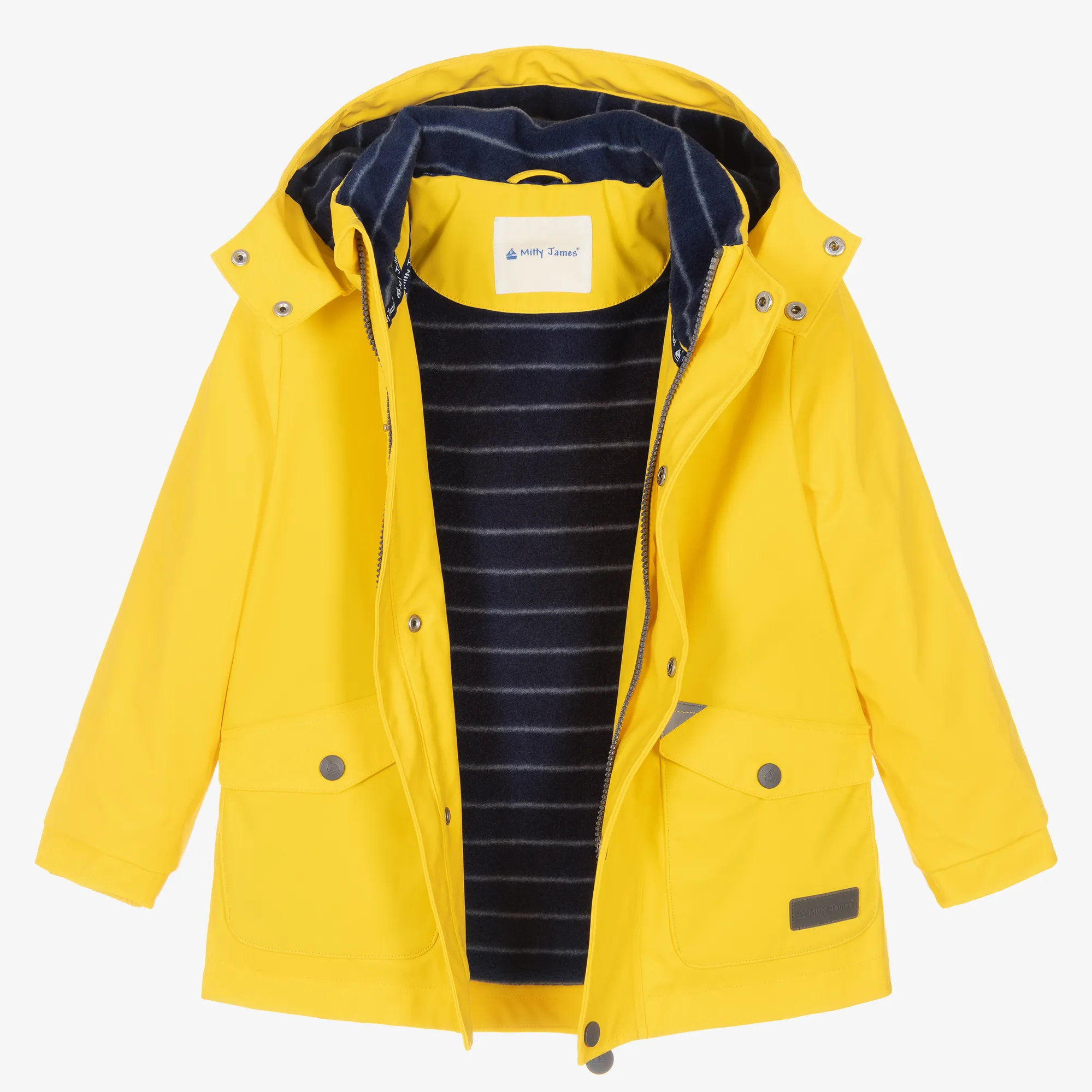 Yellow Hooded Waterproof Raincoat