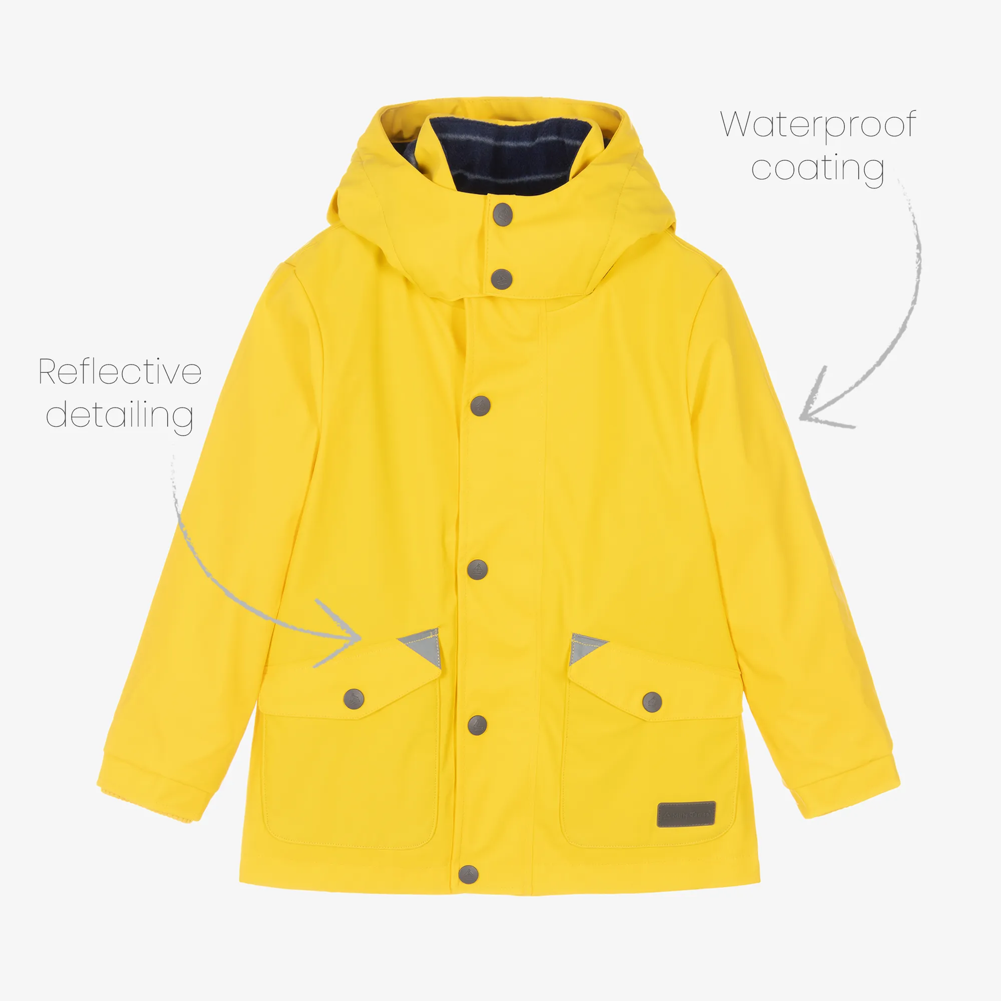 Yellow Hooded Waterproof Raincoat