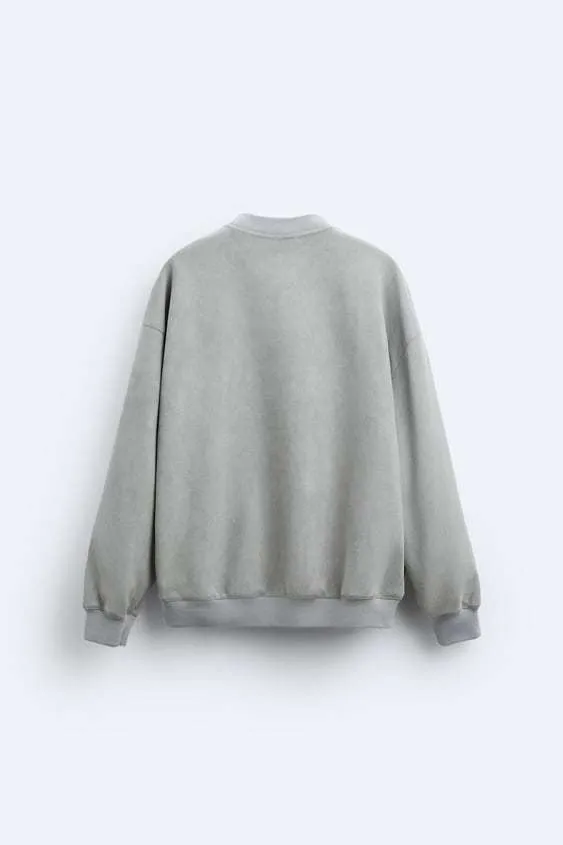 ZARA  |Long Sleeves Cotton Sweatshirts