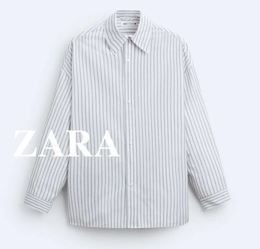 ZARA  |Stripes Long Sleeves Shirts